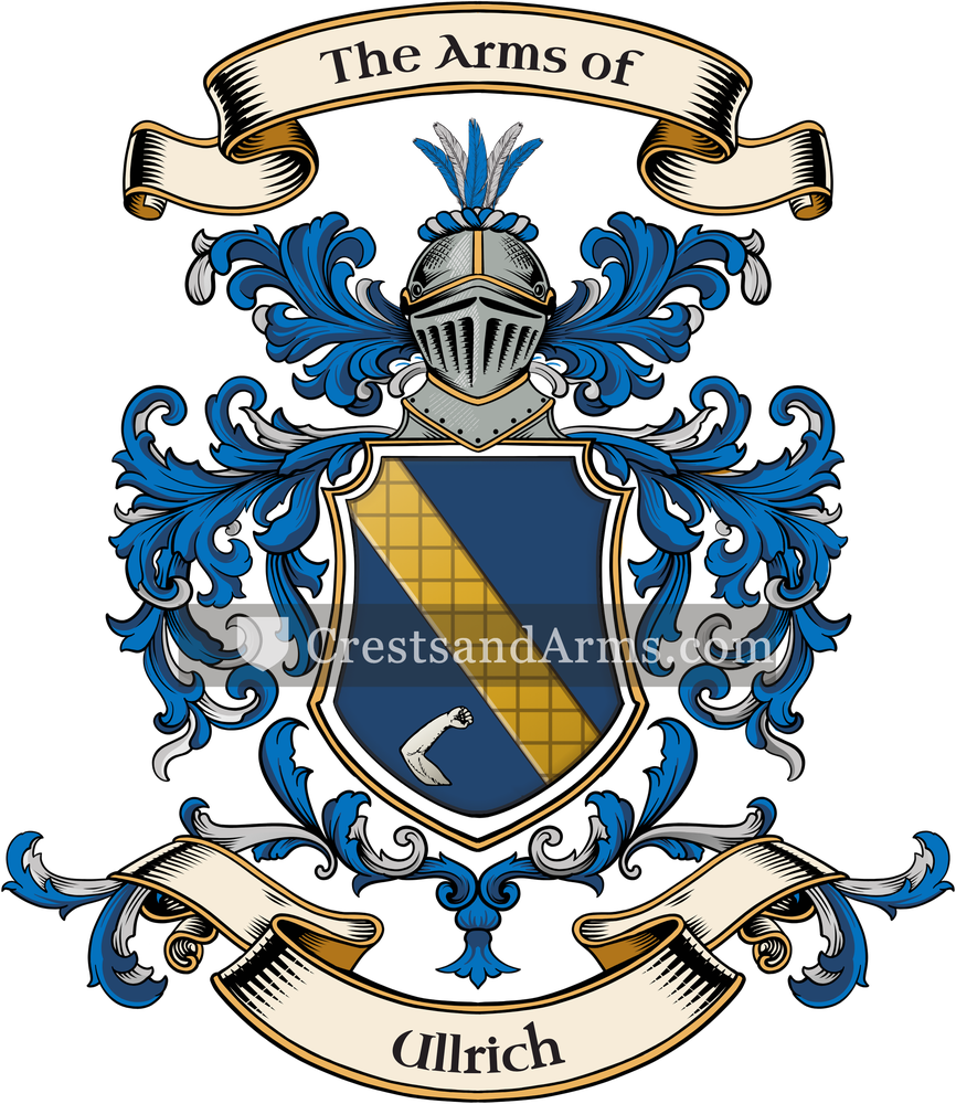 The Ullrich coat of arms, drawn from the recorded blazon