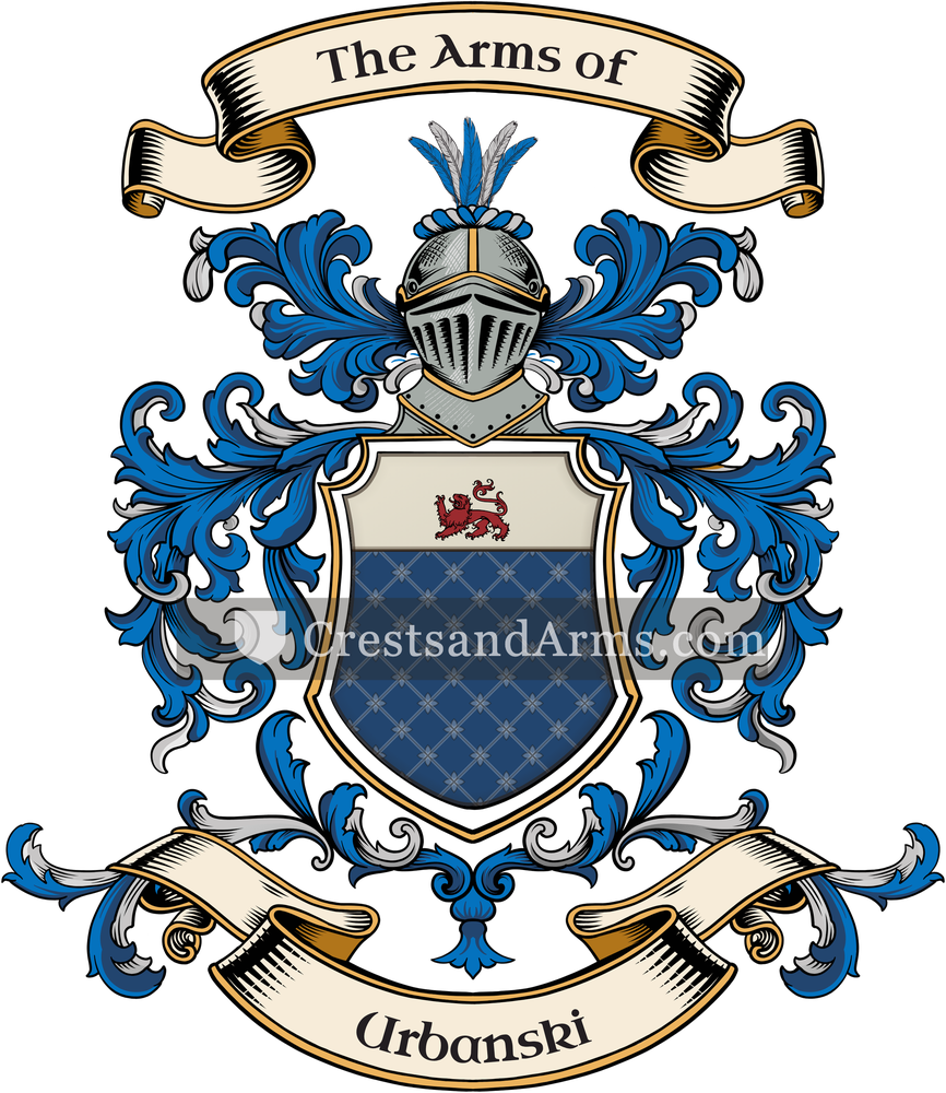 The Urbanski coat of arms, drawn from the recorded blazon