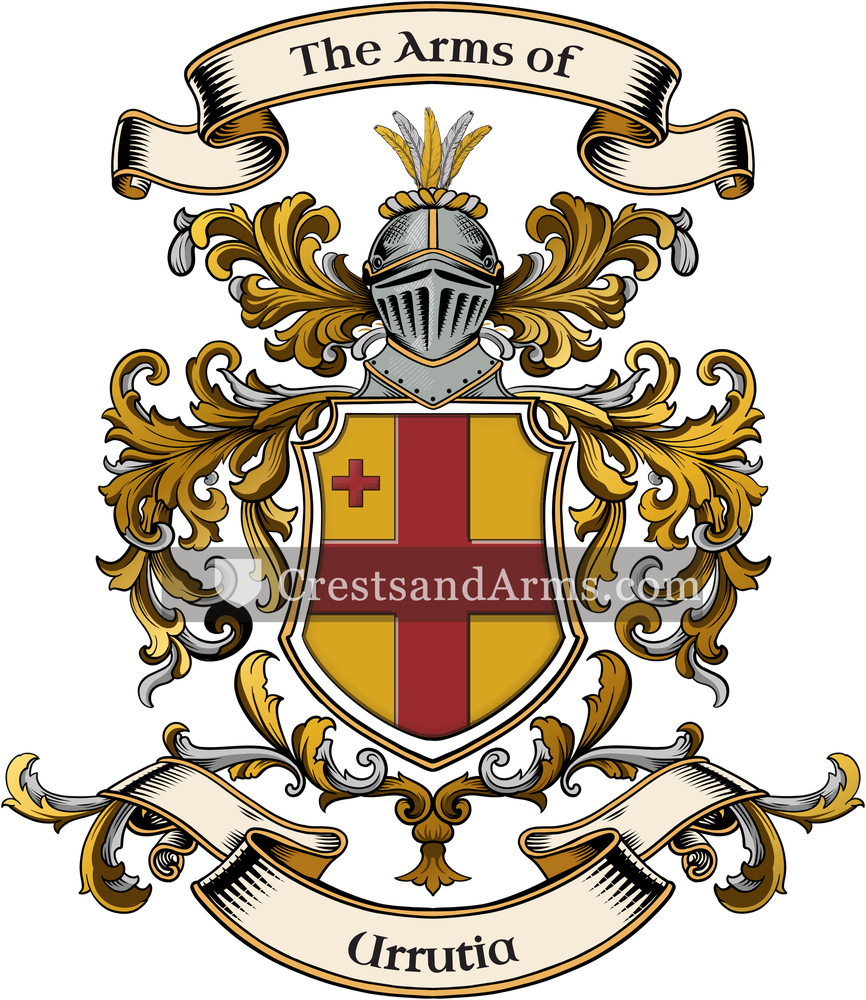The Urrutia coat of arms, drawn from the recorded blazon