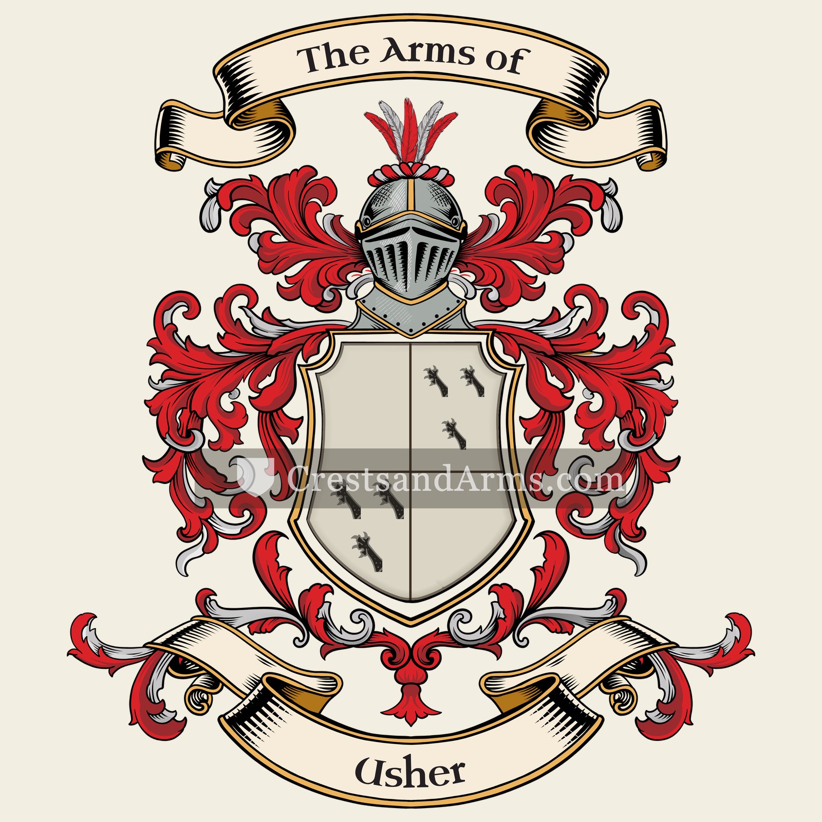 The Usher coat of arms