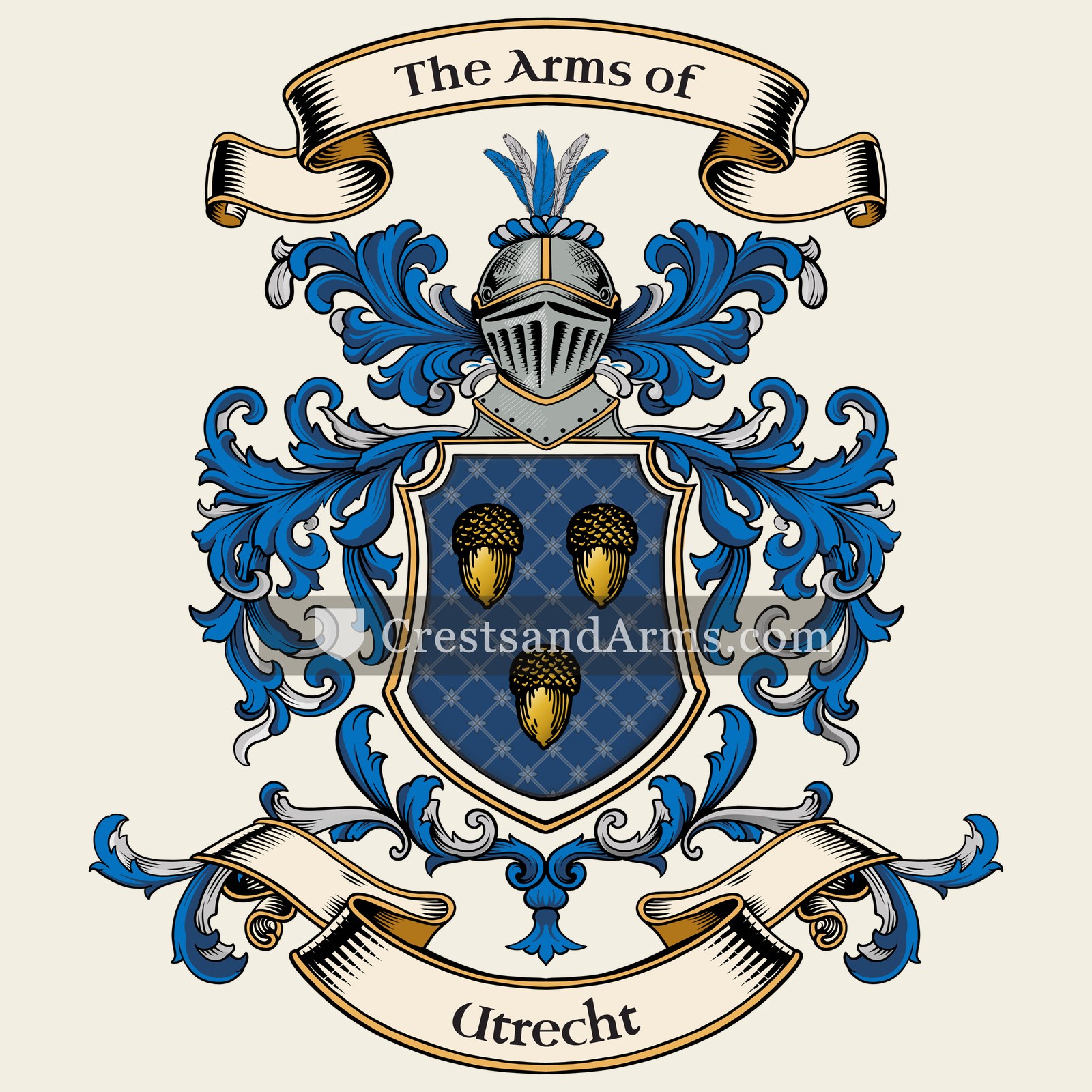 The Utrecht coat of arms, drawn from the recorded blazon