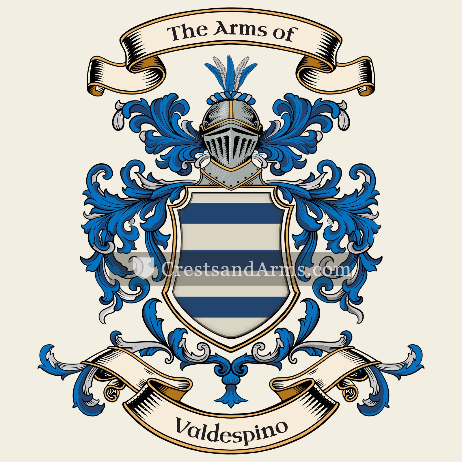 The Valdespino coat of arms, drawn from the recorded blazon