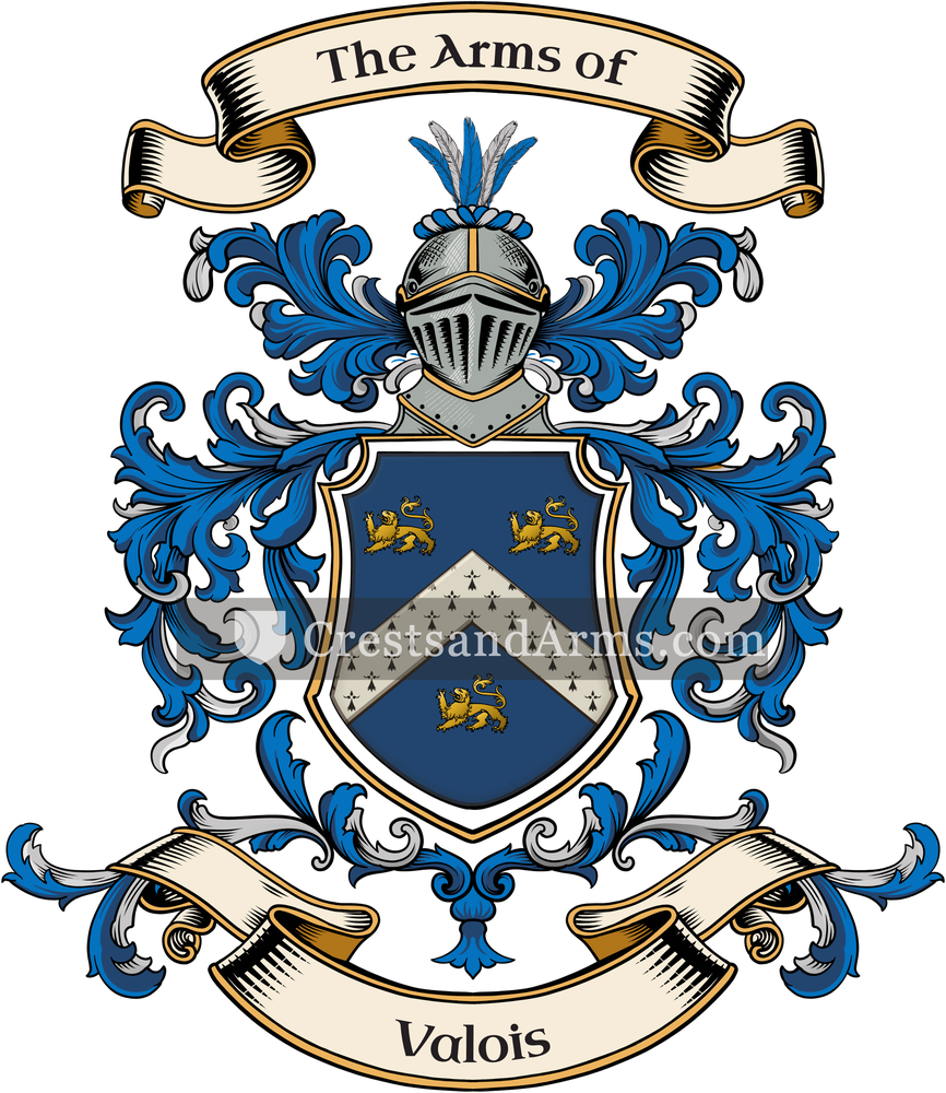 The Valois coat of arms, drawn from the recorded blazon