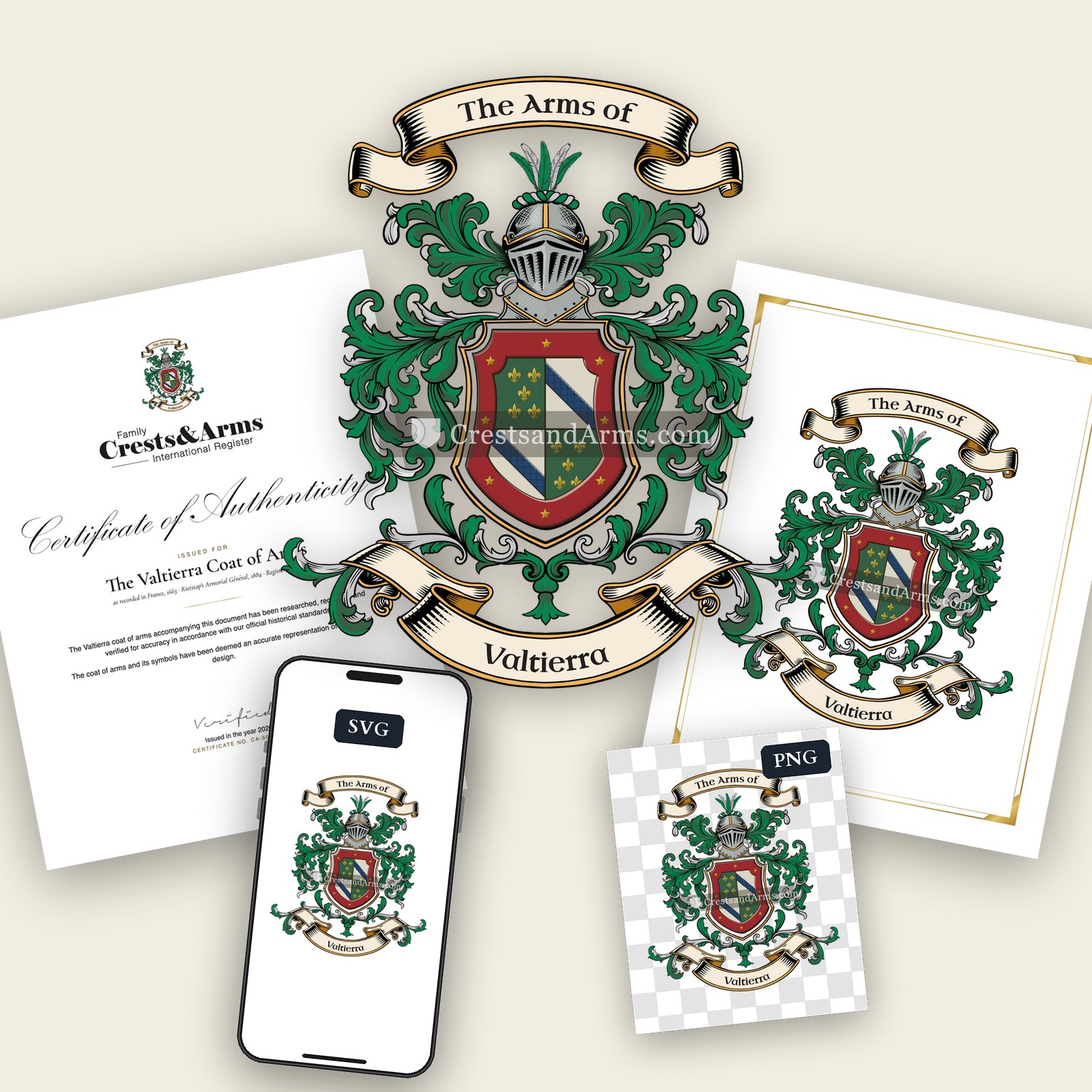 The Valtierra arms on the coat of arms — digital pack