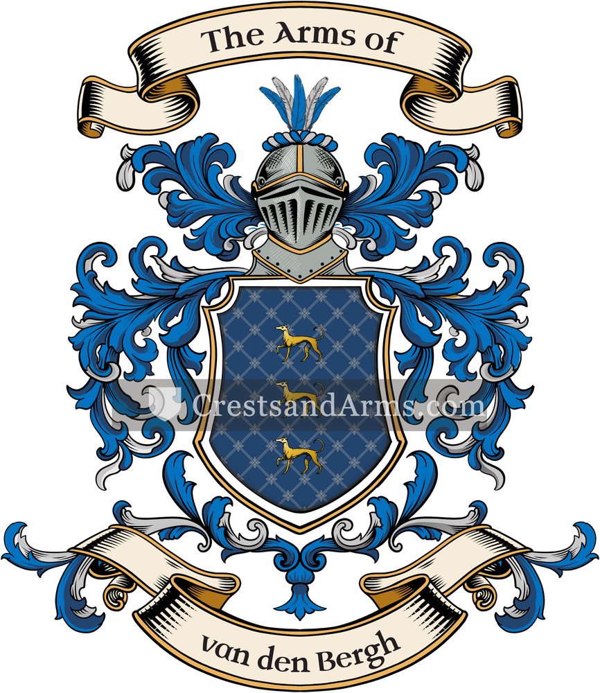 The van den Bergh coat of arms, drawn from the recorded blazon