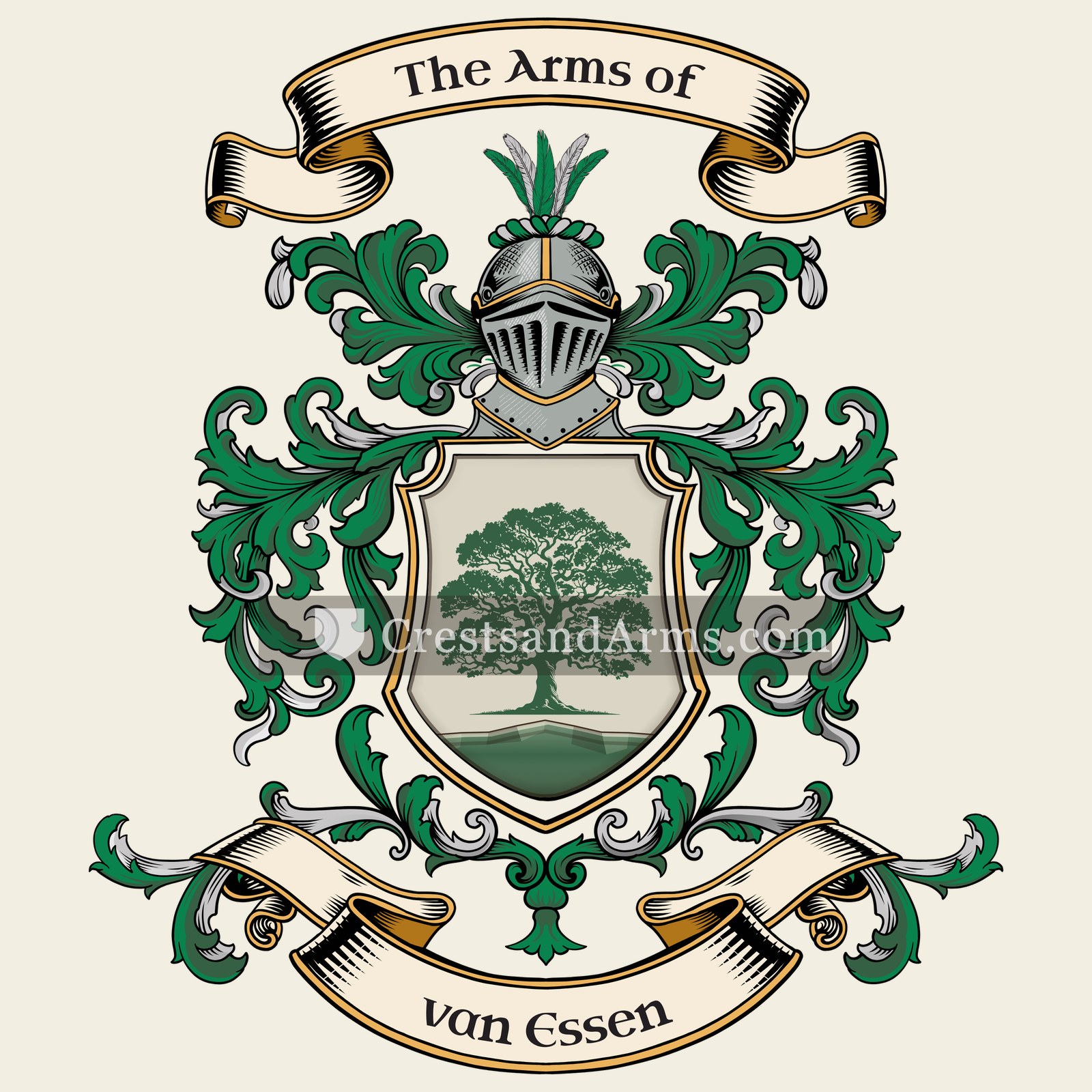 The van Essen coat of arms, drawn from the recorded blazon