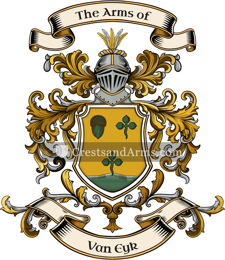 The Van Eyk coat of arms, drawn from the recorded blazon