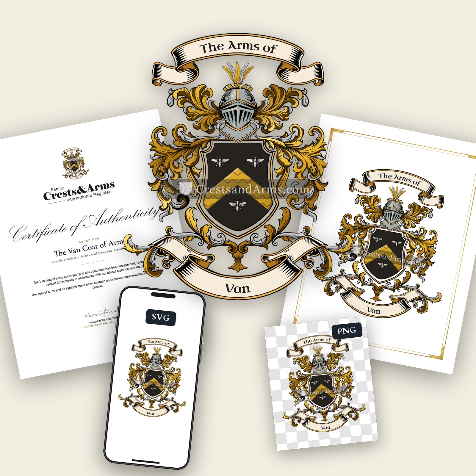 The Van arms on the coat of arms — digital pack