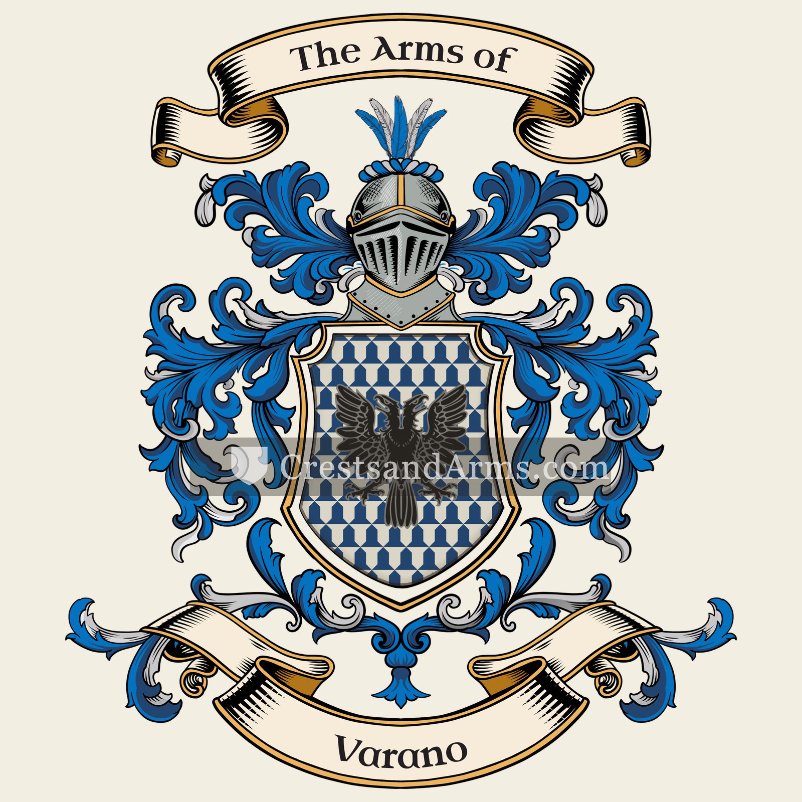 The Varano coat of arms, drawn from the recorded blazon