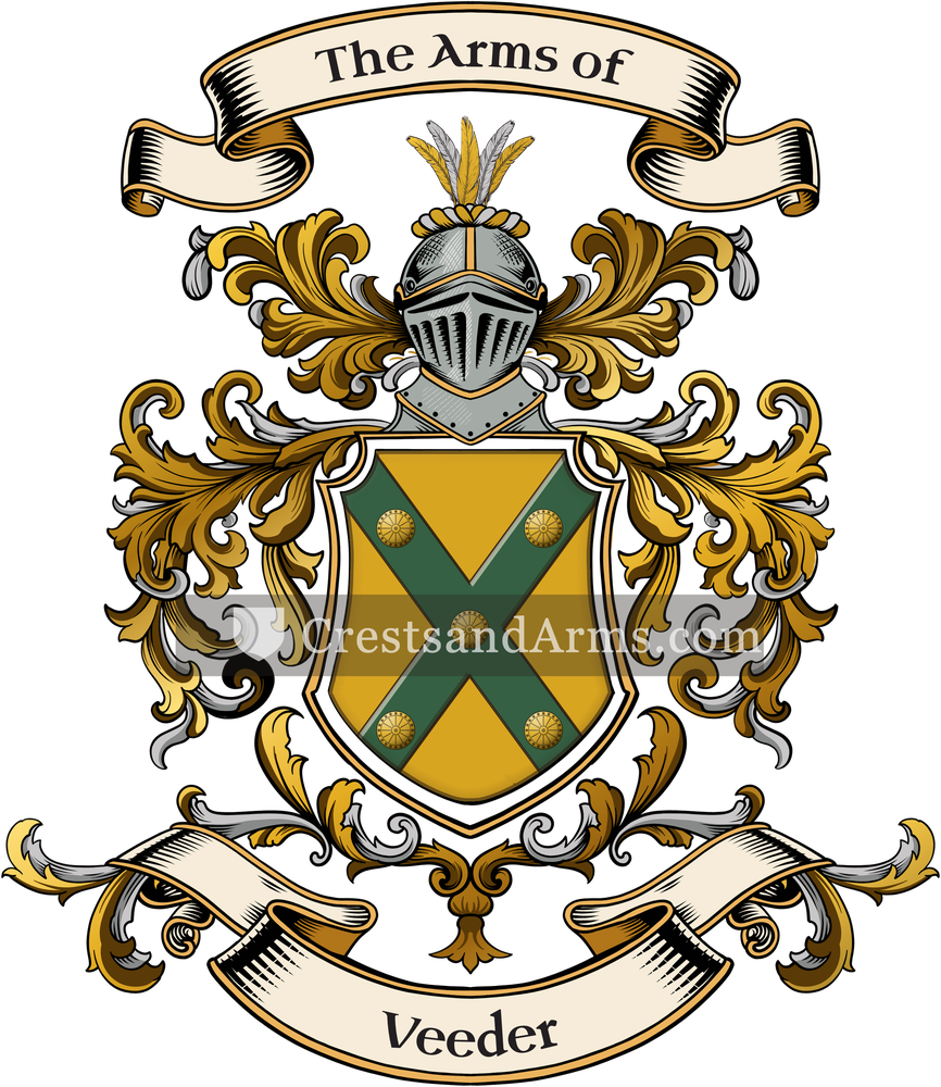 The Veeder coat of arms, drawn from the recorded blazon