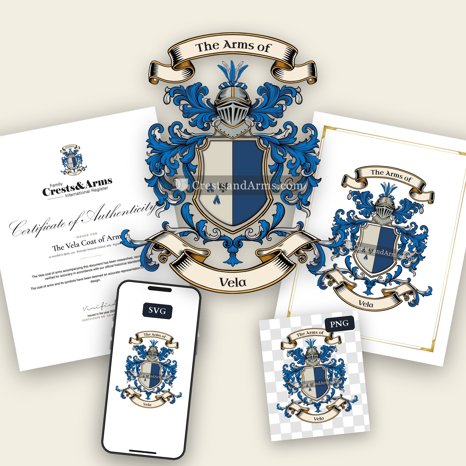The Vela coat of arms