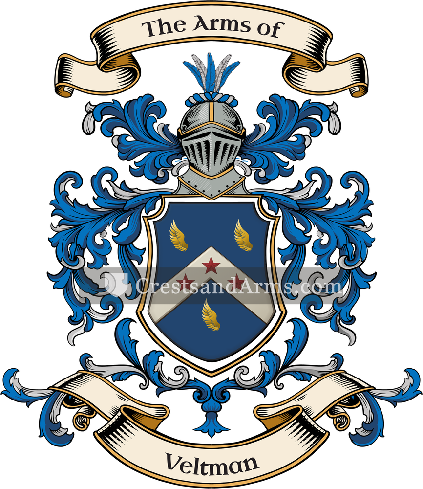 The Veltman coat of arms, drawn from the recorded blazon