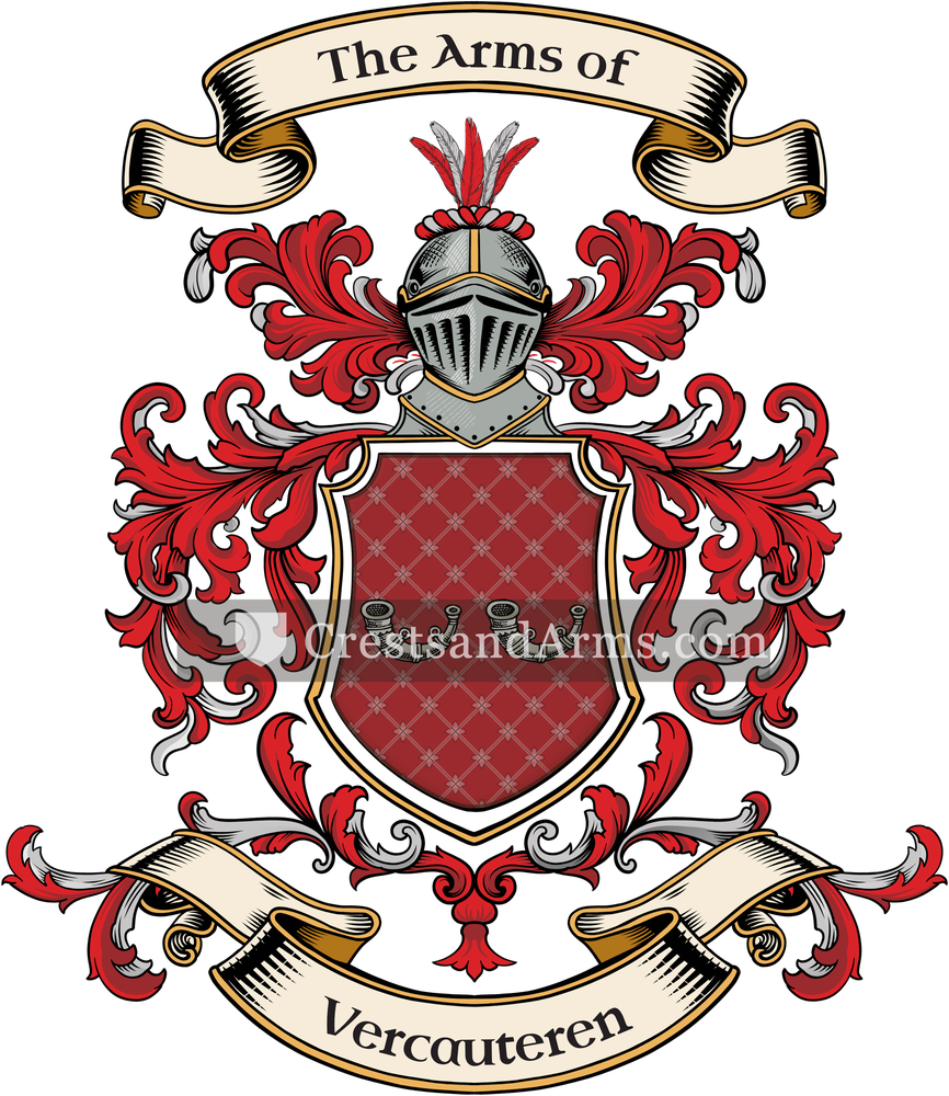 The Vercauteren coat of arms, drawn from the recorded blazon