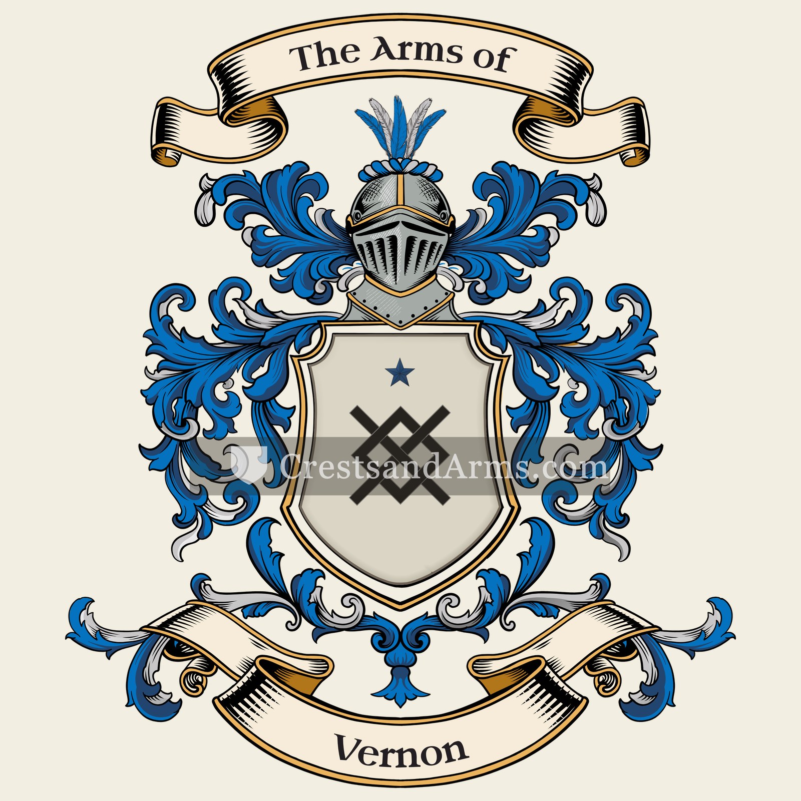 The Vernon coat of arms