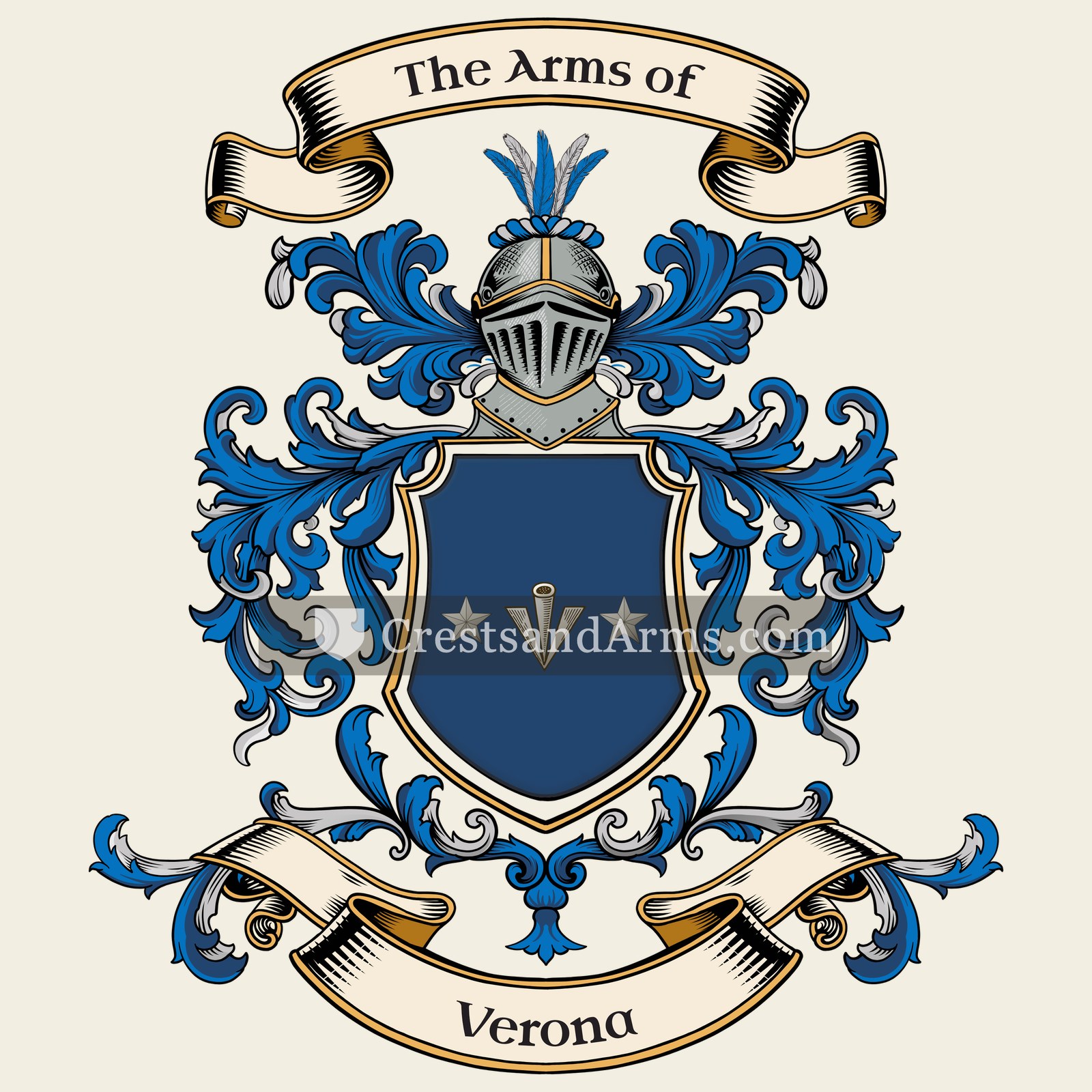 The Verona coat of arms, drawn from the recorded blazon