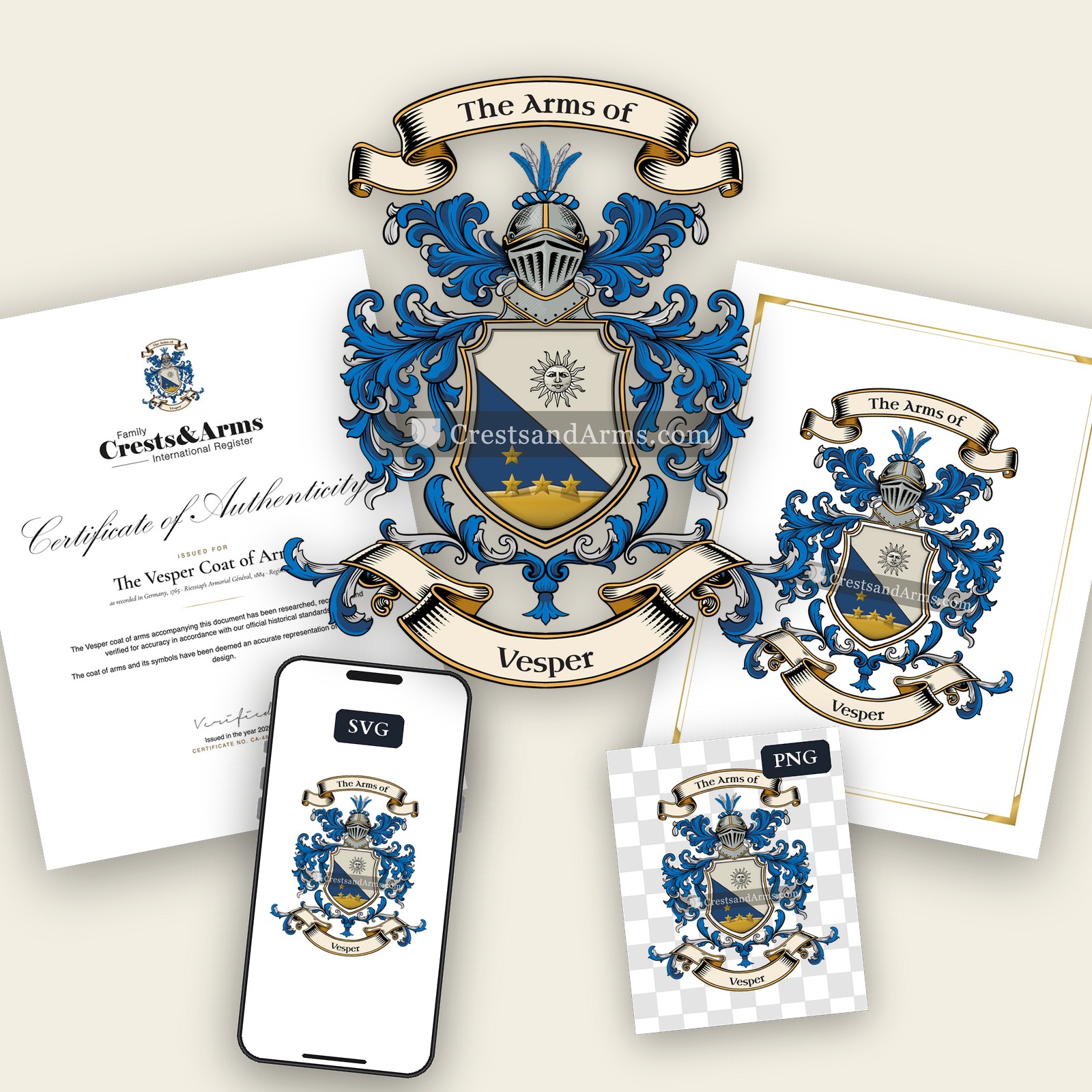 The Vesper coat of arms
