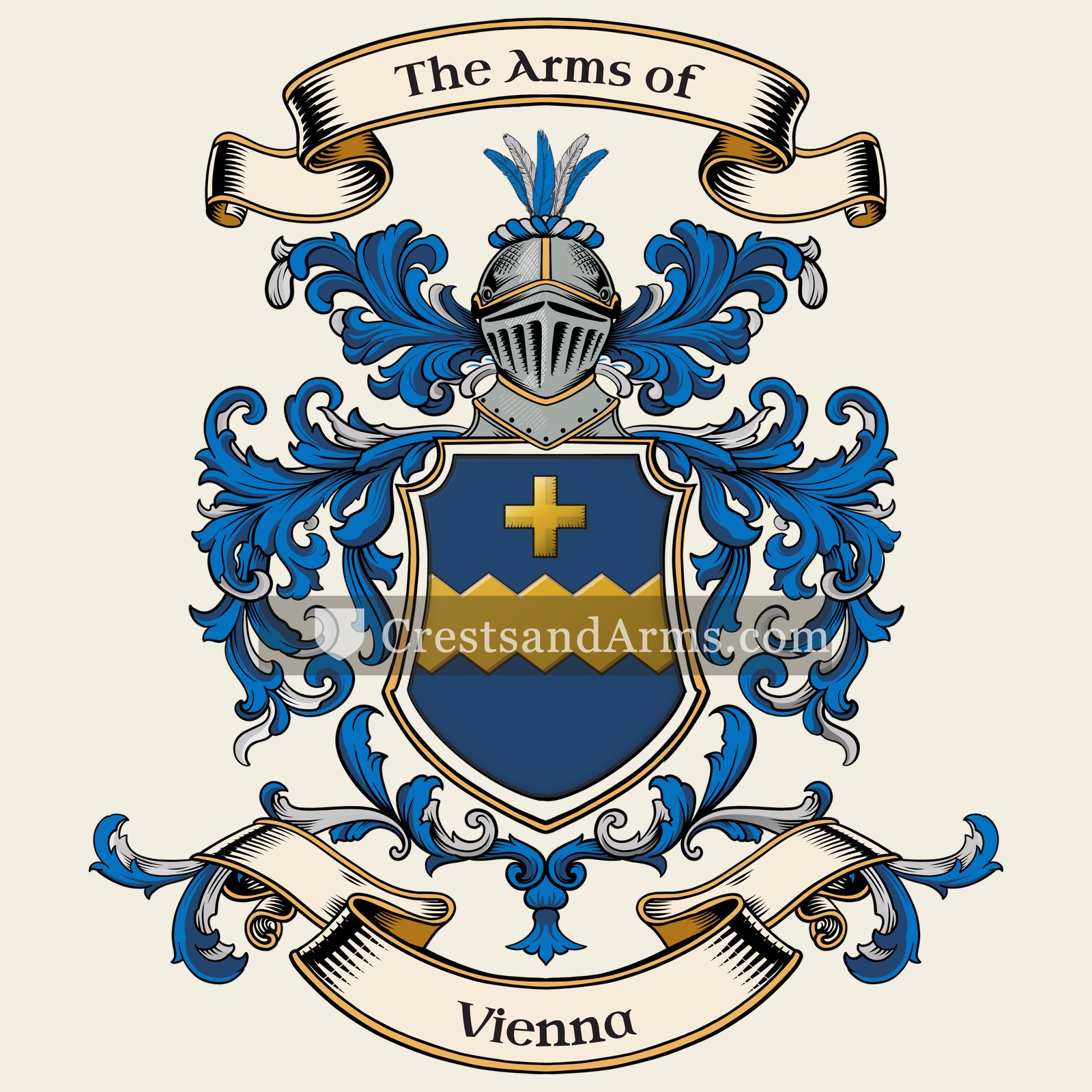 The Vienna coat of arms, drawn from the recorded blazon