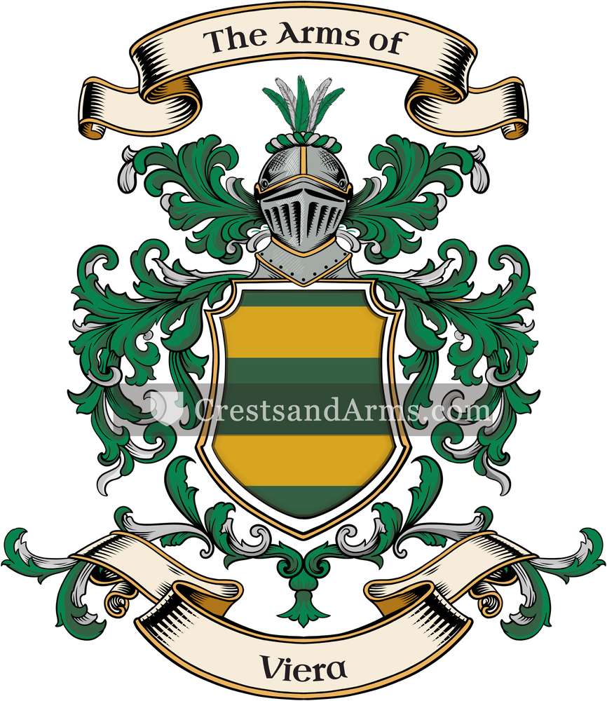 The Viera coat of arms, drawn from the recorded blazon