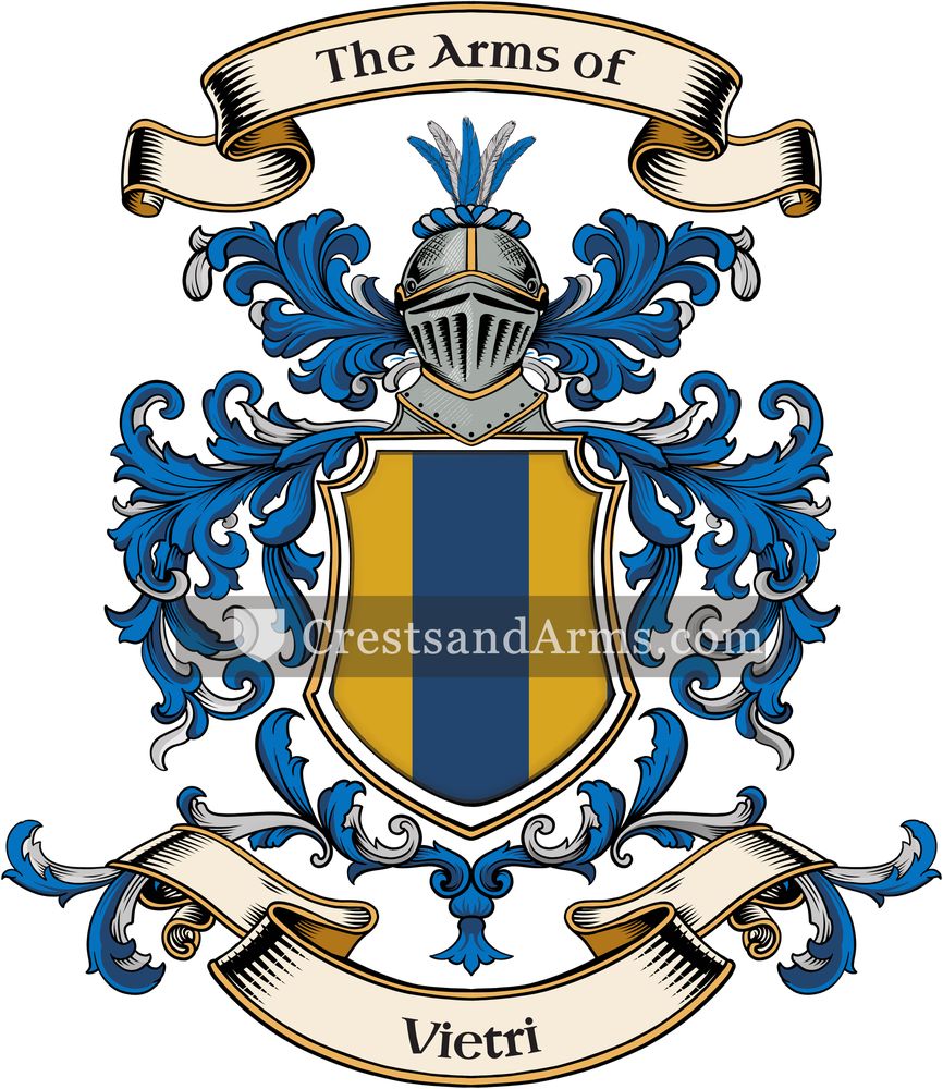 The Vietri coat of arms, drawn from the recorded blazon