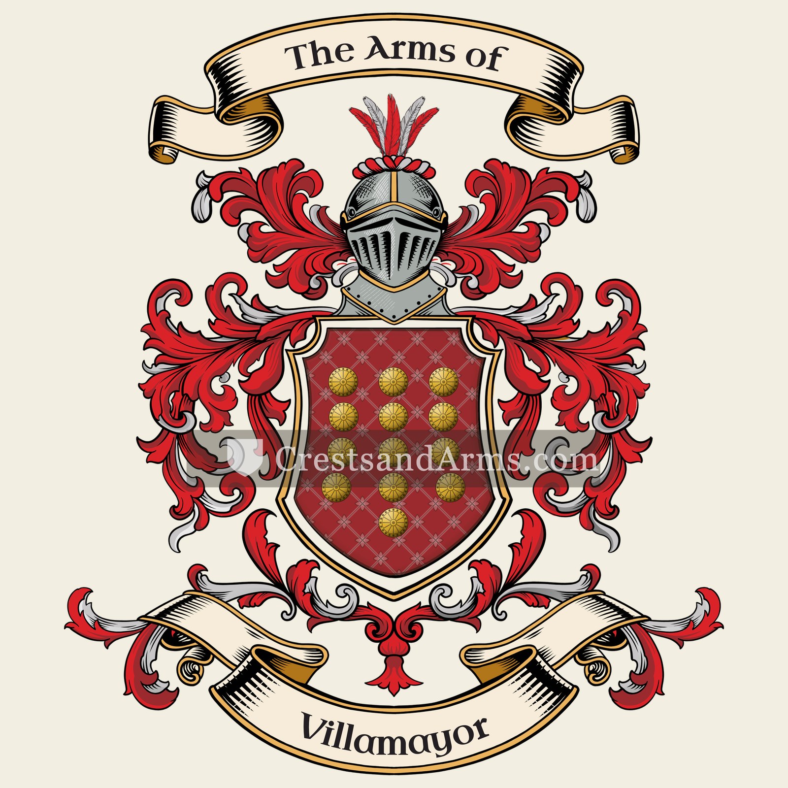 The Villamayor coat of arms, drawn from the recorded blazon