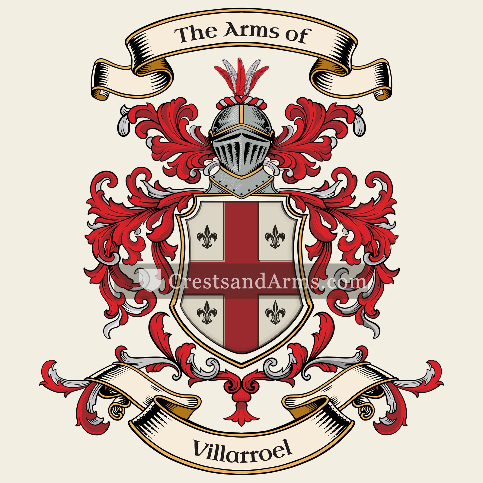 The Villarroel coat of arms, drawn from the recorded blazon