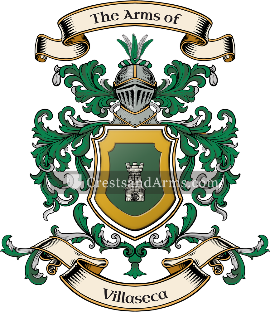 The Villaseca coat of arms, drawn from the recorded blazon