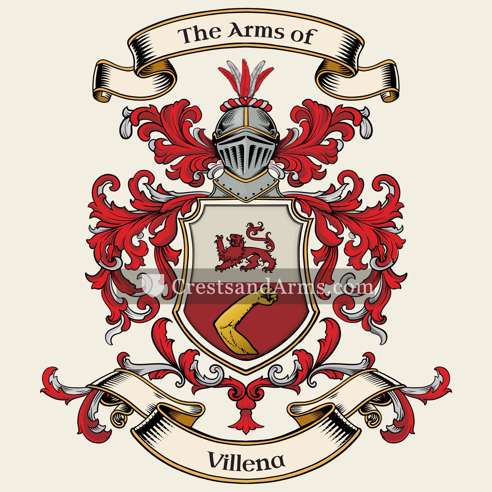 The Villena coat of arms, drawn from the recorded blazon