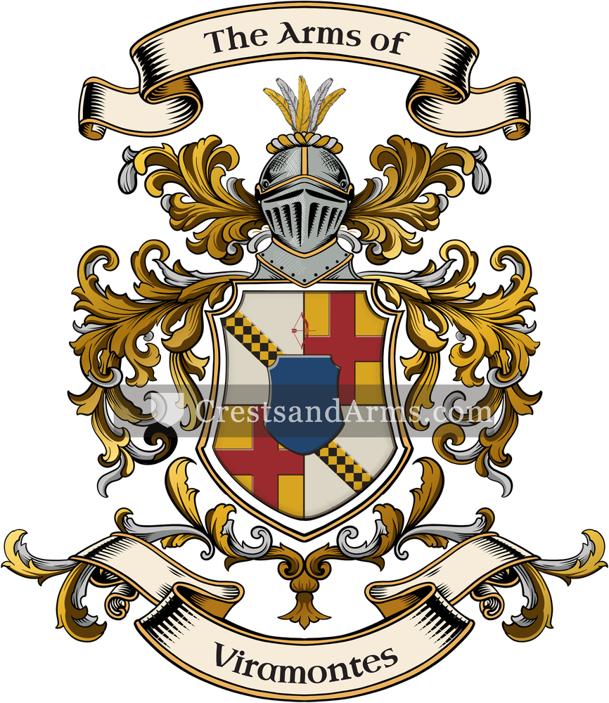 The Viramontes coat of arms, drawn from the recorded blazon