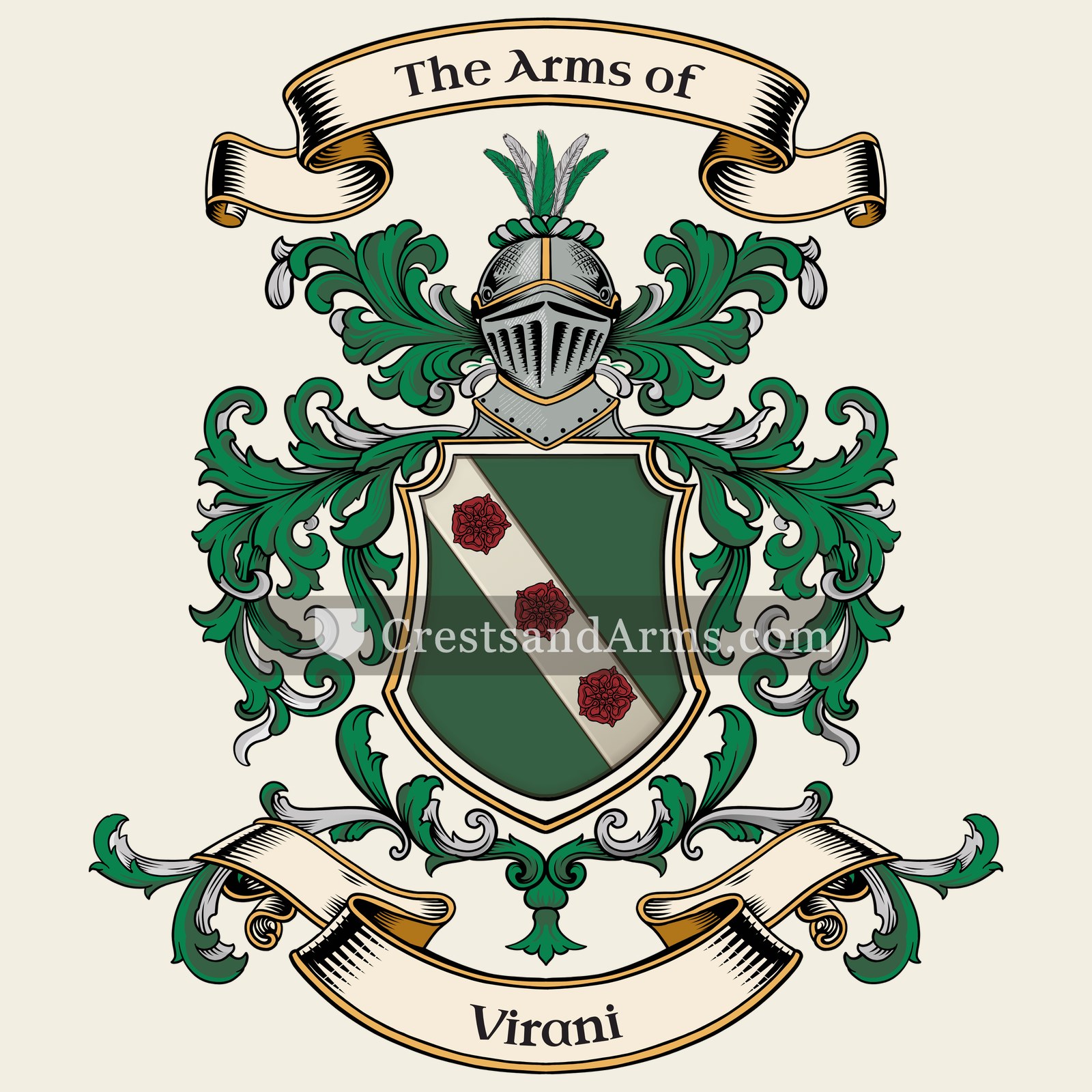 The Virani coat of arms, drawn from the recorded blazon