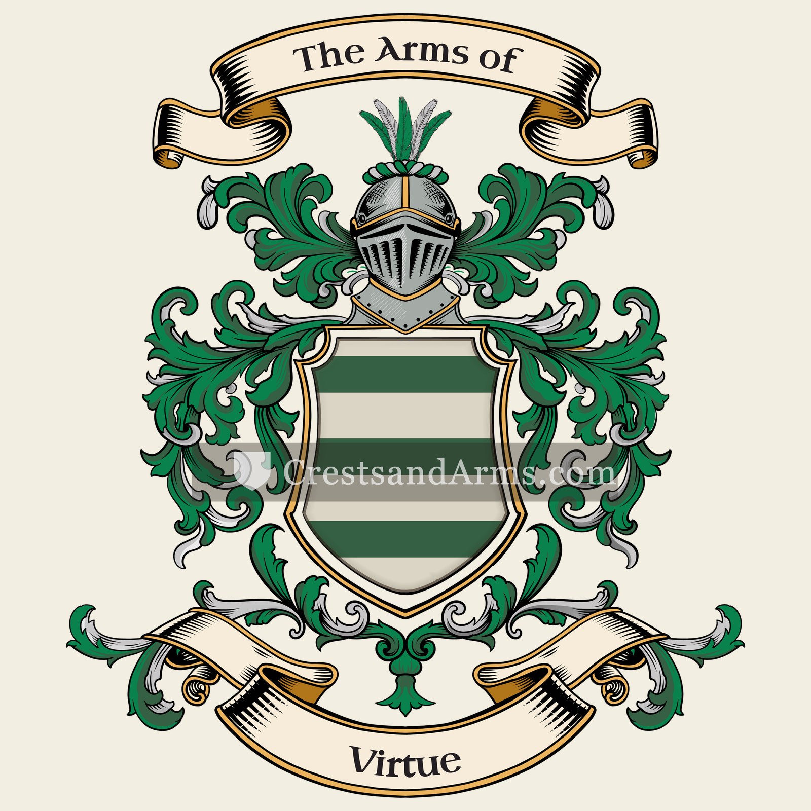The Virtue coat of arms