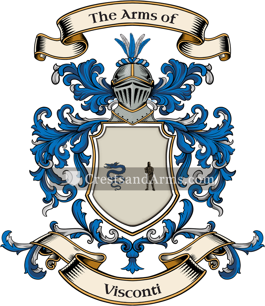 The Visconti coat of arms, drawn from the recorded blazon