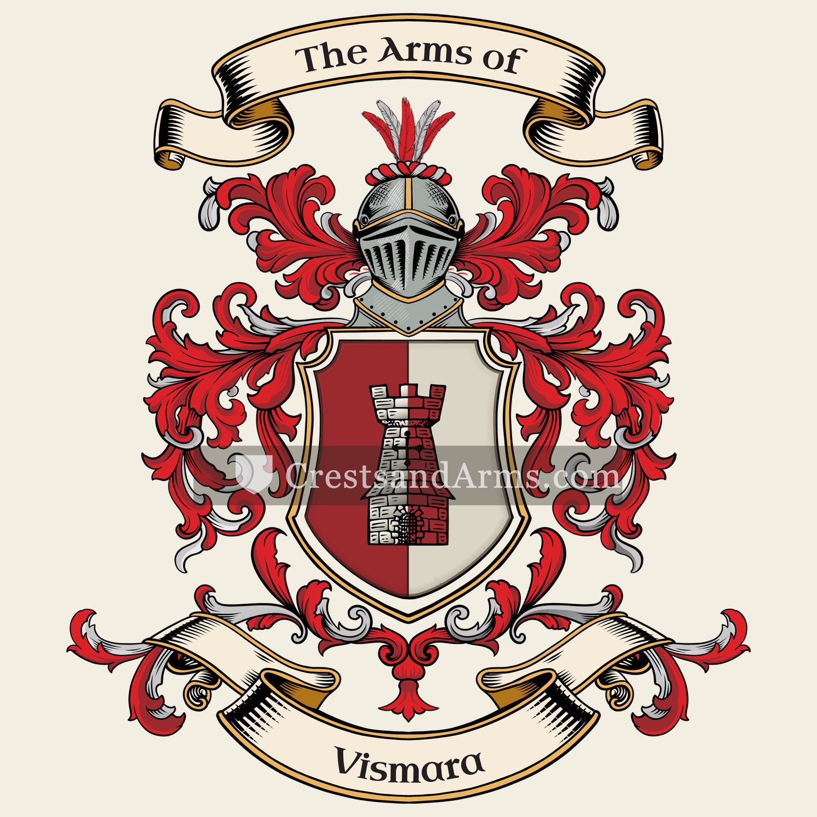 The Vismara coat of arms, drawn from the recorded blazon