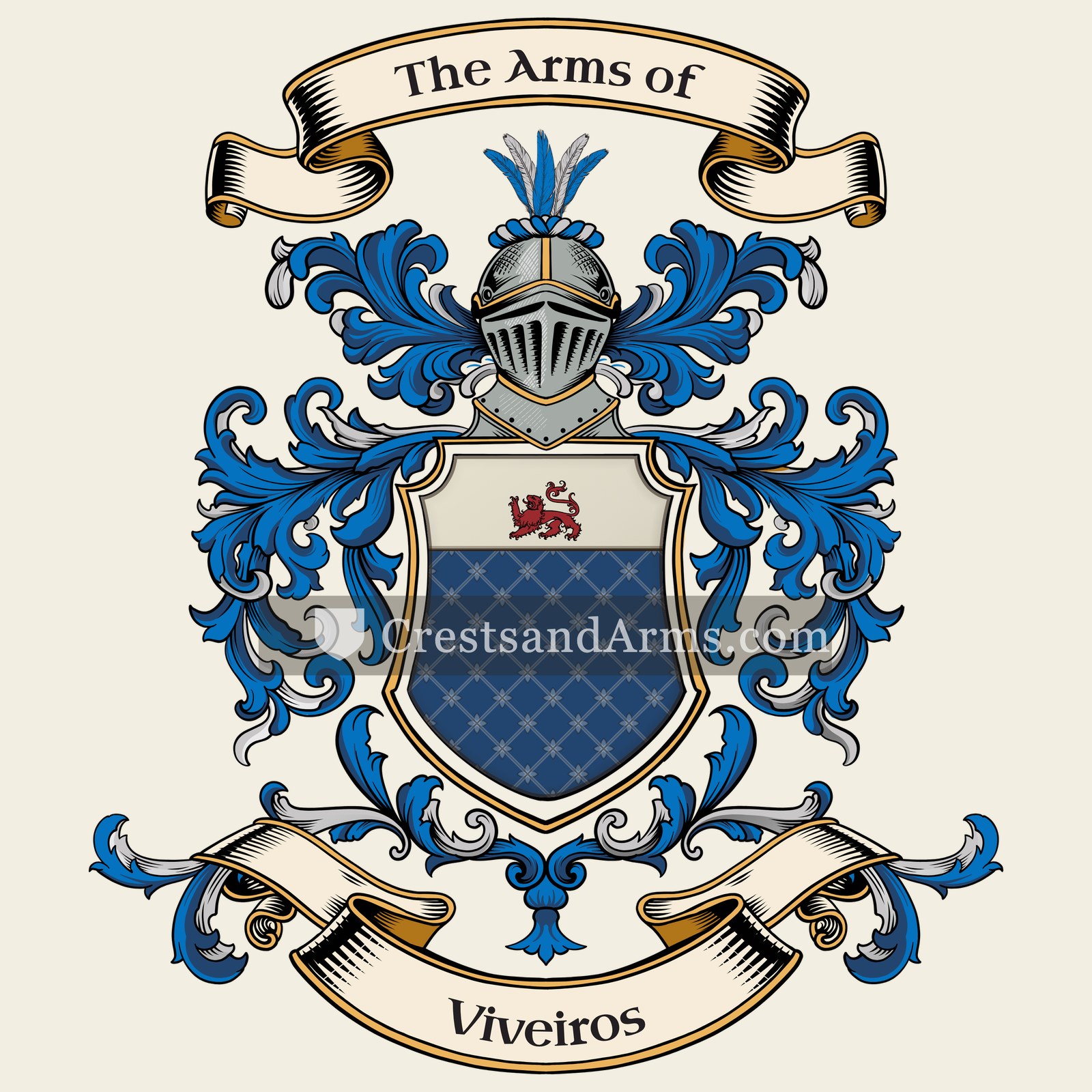 The Viveiros coat of arms, drawn from the recorded blazon