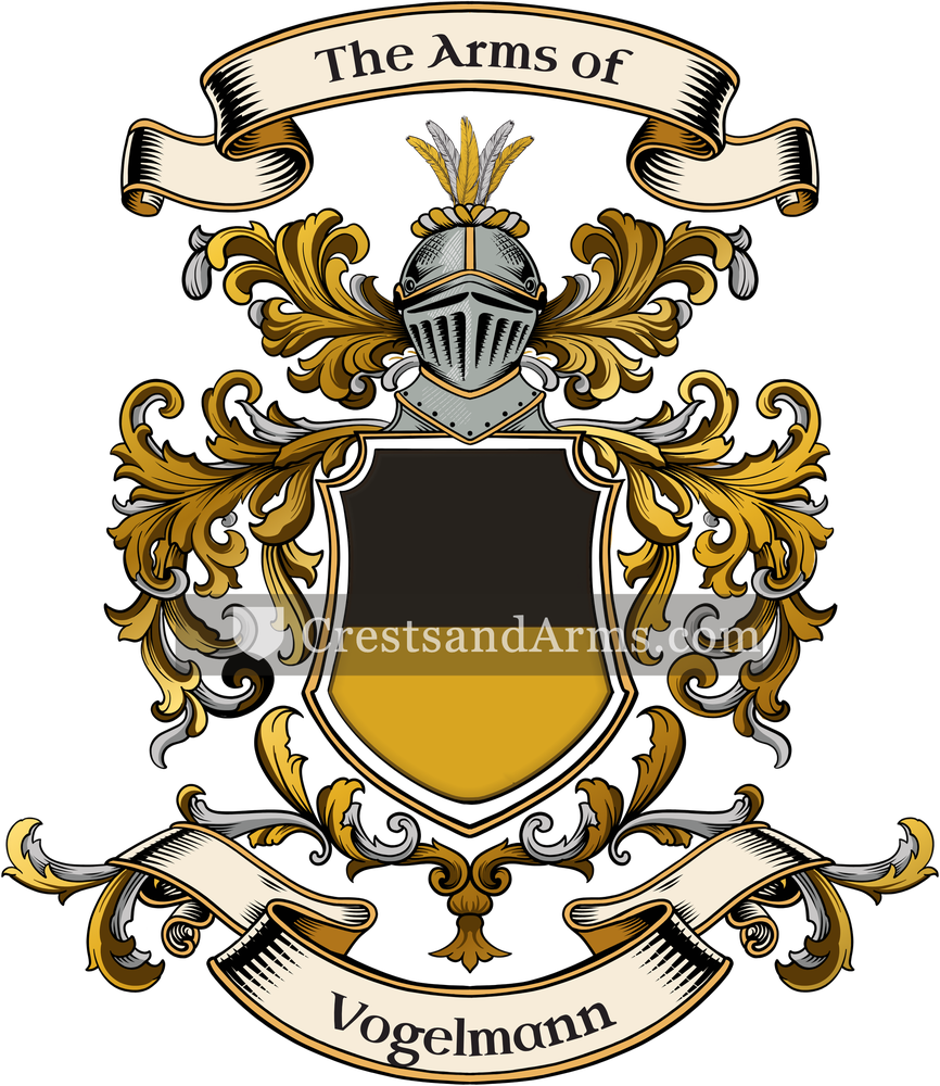 The Vogelmann coat of arms, drawn from the recorded blazon