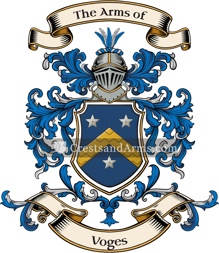 The Voges coat of arms, drawn from the recorded blazon