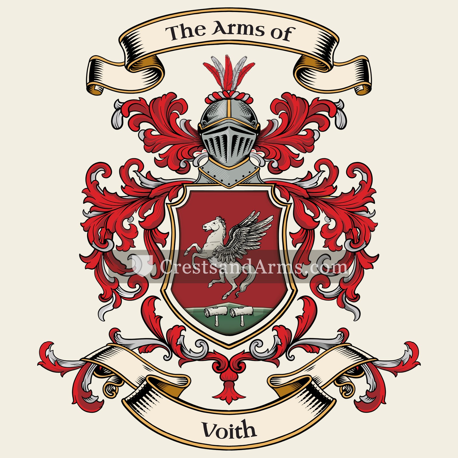 The Voith coat of arms, drawn from the recorded blazon
