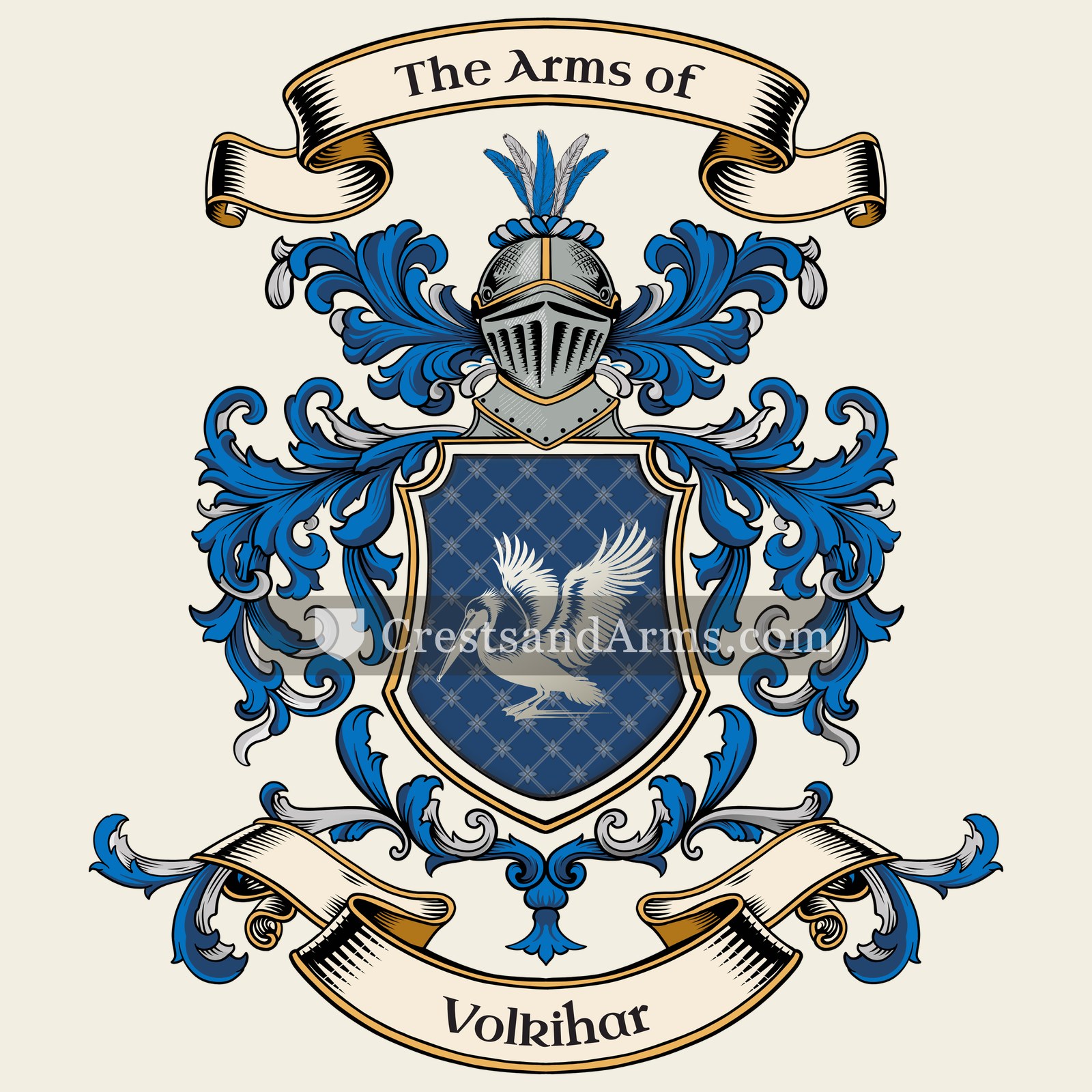 The Volkihar coat of arms, drawn from the recorded blazon