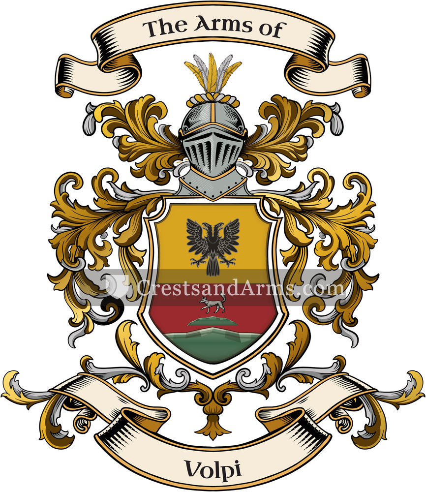 The Volpi coat of arms, drawn from the recorded blazon