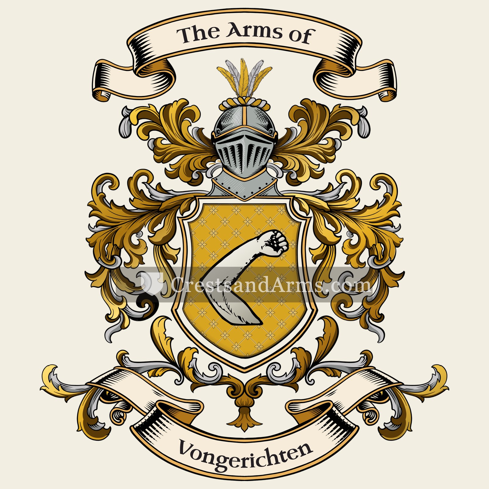 The Vongerichten coat of arms, drawn from the recorded blazon