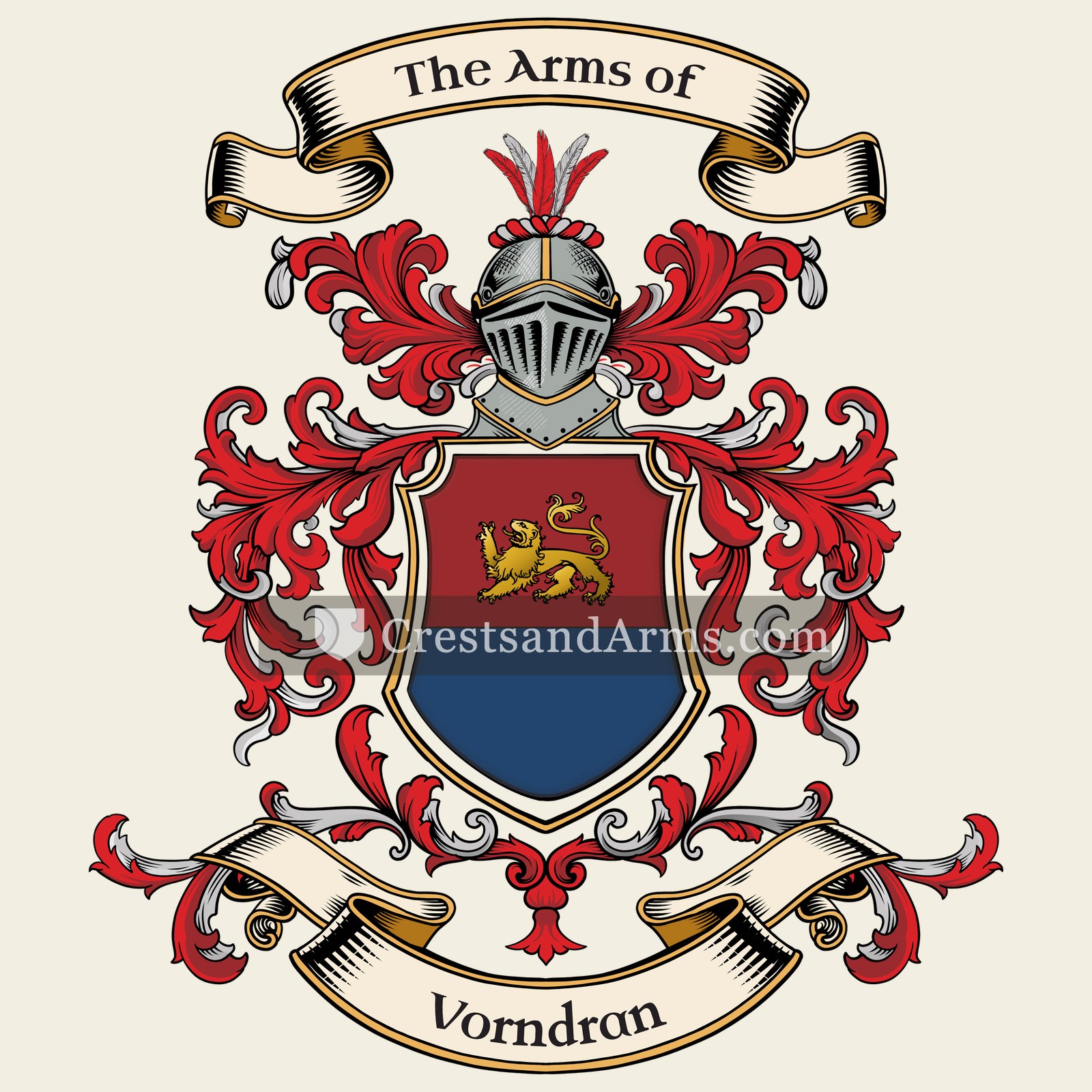 The Vorndran coat of arms, drawn from the recorded blazon