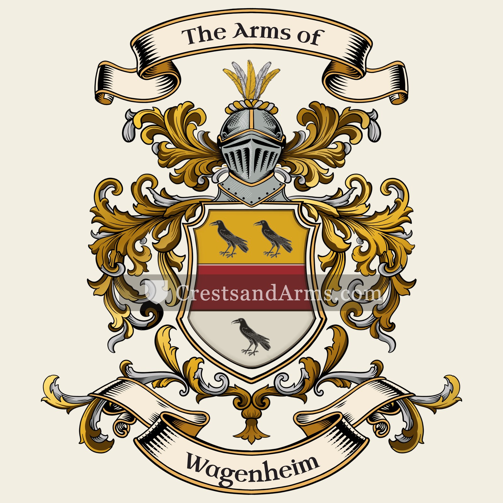 The Wagenheim coat of arms, drawn from the recorded blazon
