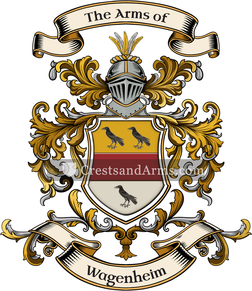 The Wagenheim coat of arms, drawn from the recorded blazon
