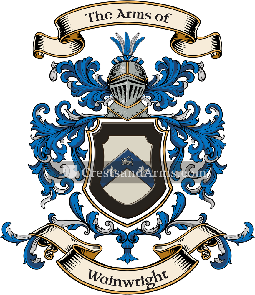 The Wainwright coat of arms, drawn from the recorded blazon
