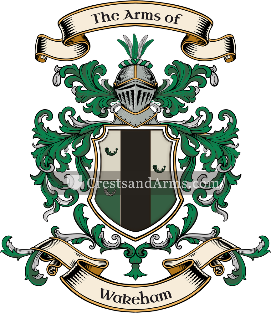 The Wakeham coat of arms, drawn from the recorded blazon