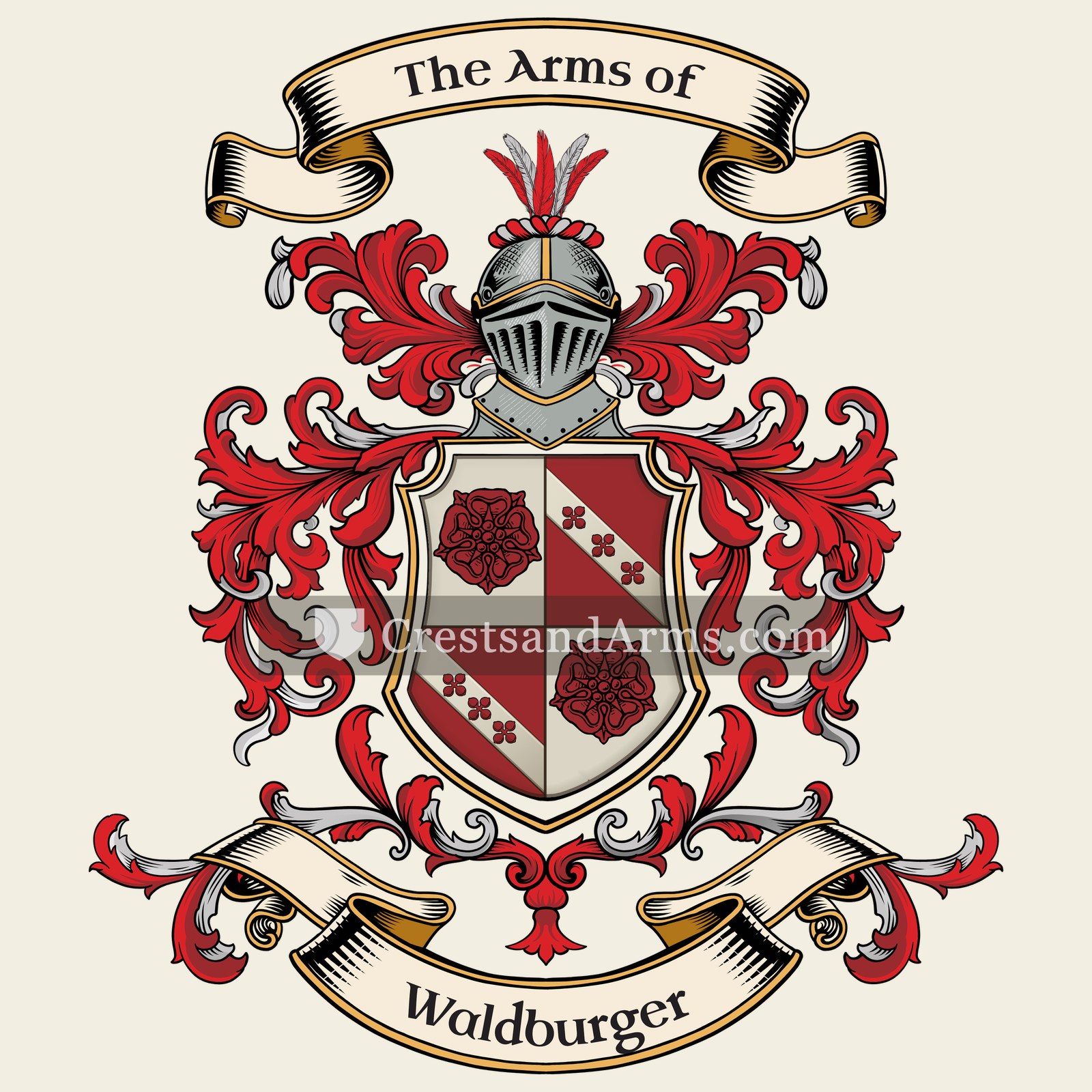 The Waldburger coat of arms, drawn from the recorded blazon