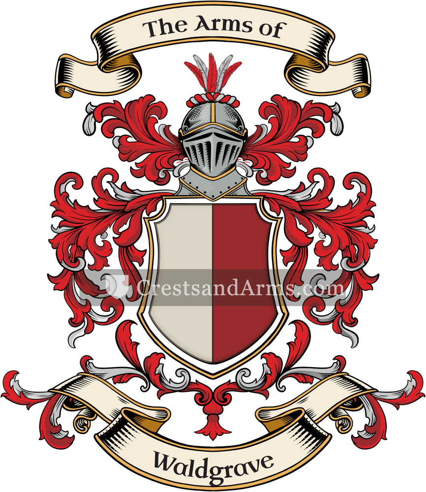 The Waldgrave coat of arms, drawn from the recorded blazon