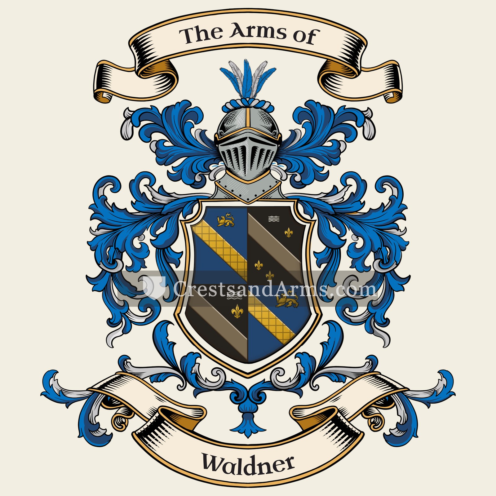 The Waldner coat of arms, drawn from the recorded blazon