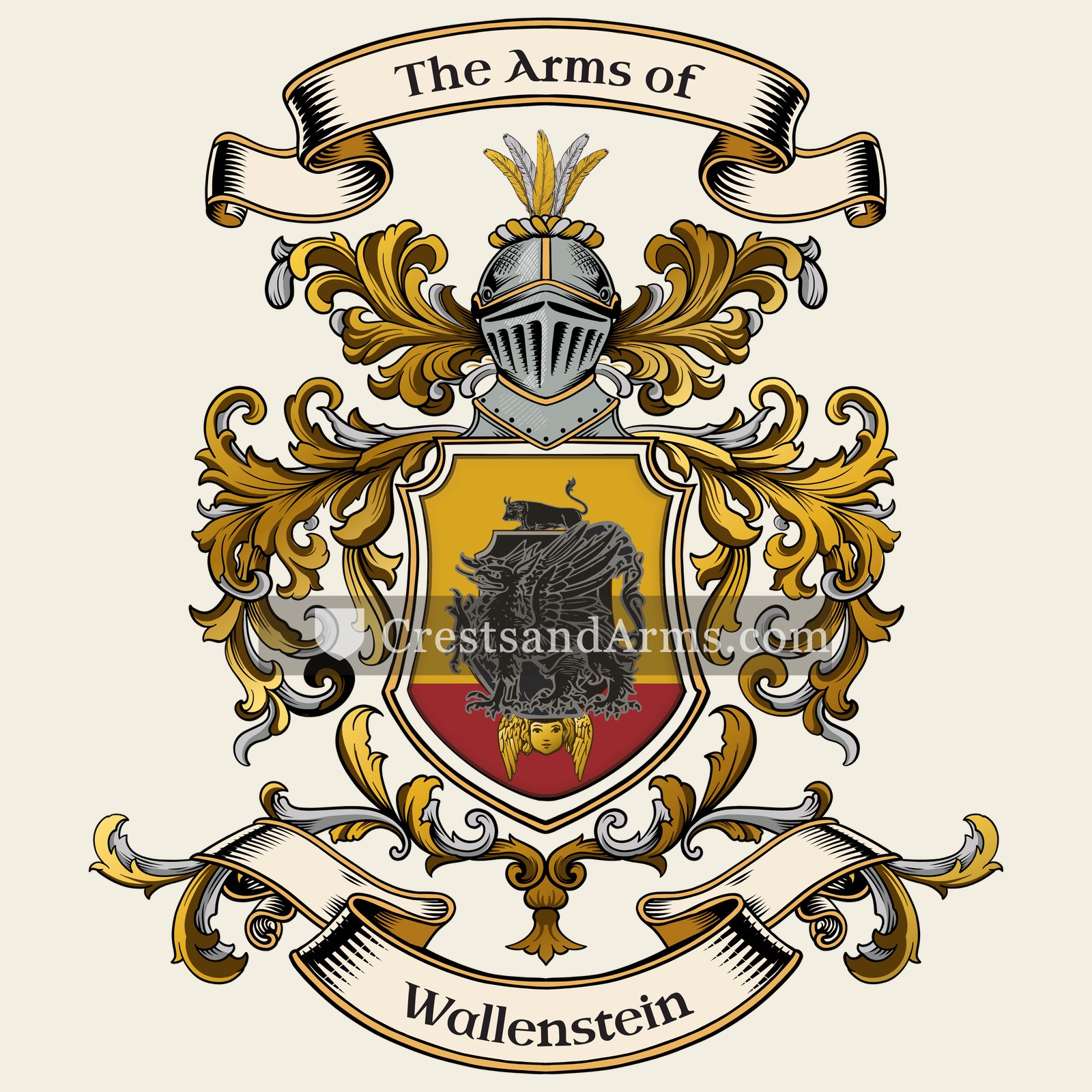 The Wallenstein coat of arms, drawn from the recorded blazon