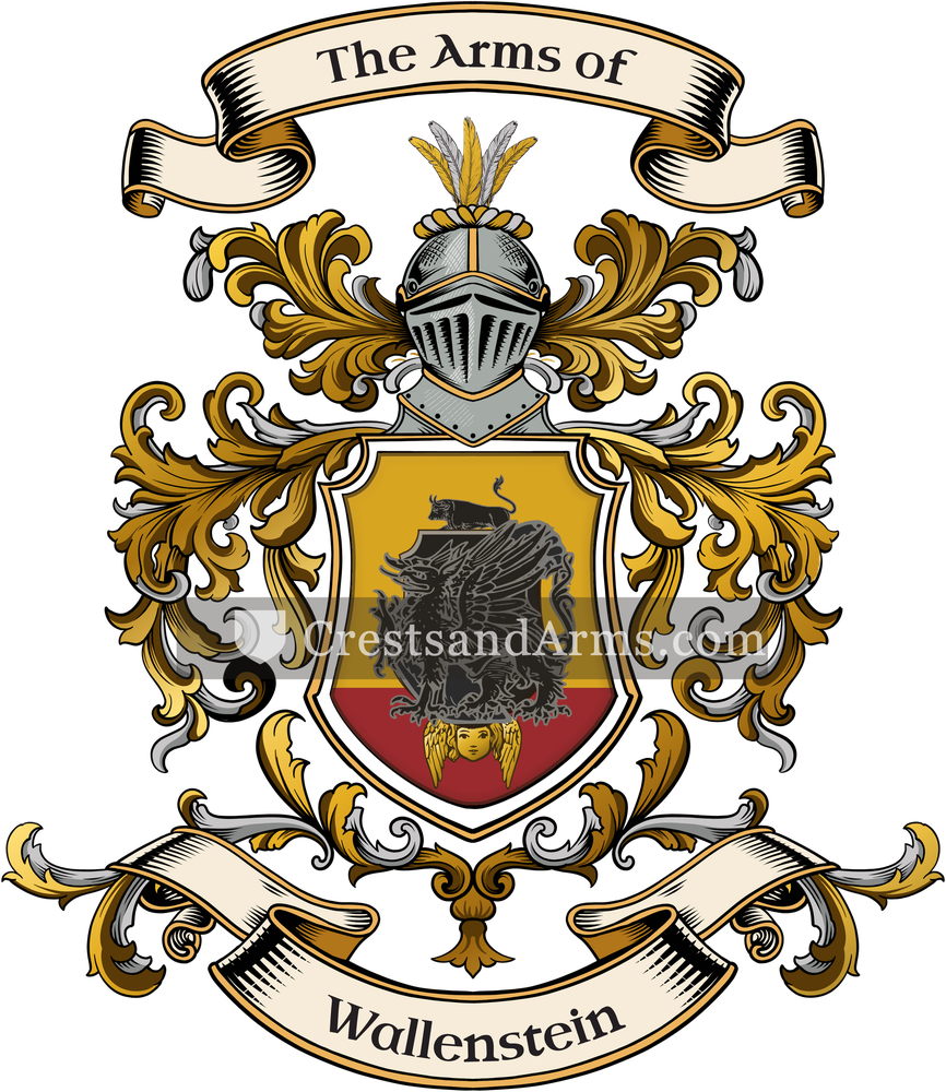 The Wallenstein coat of arms, drawn from the recorded blazon