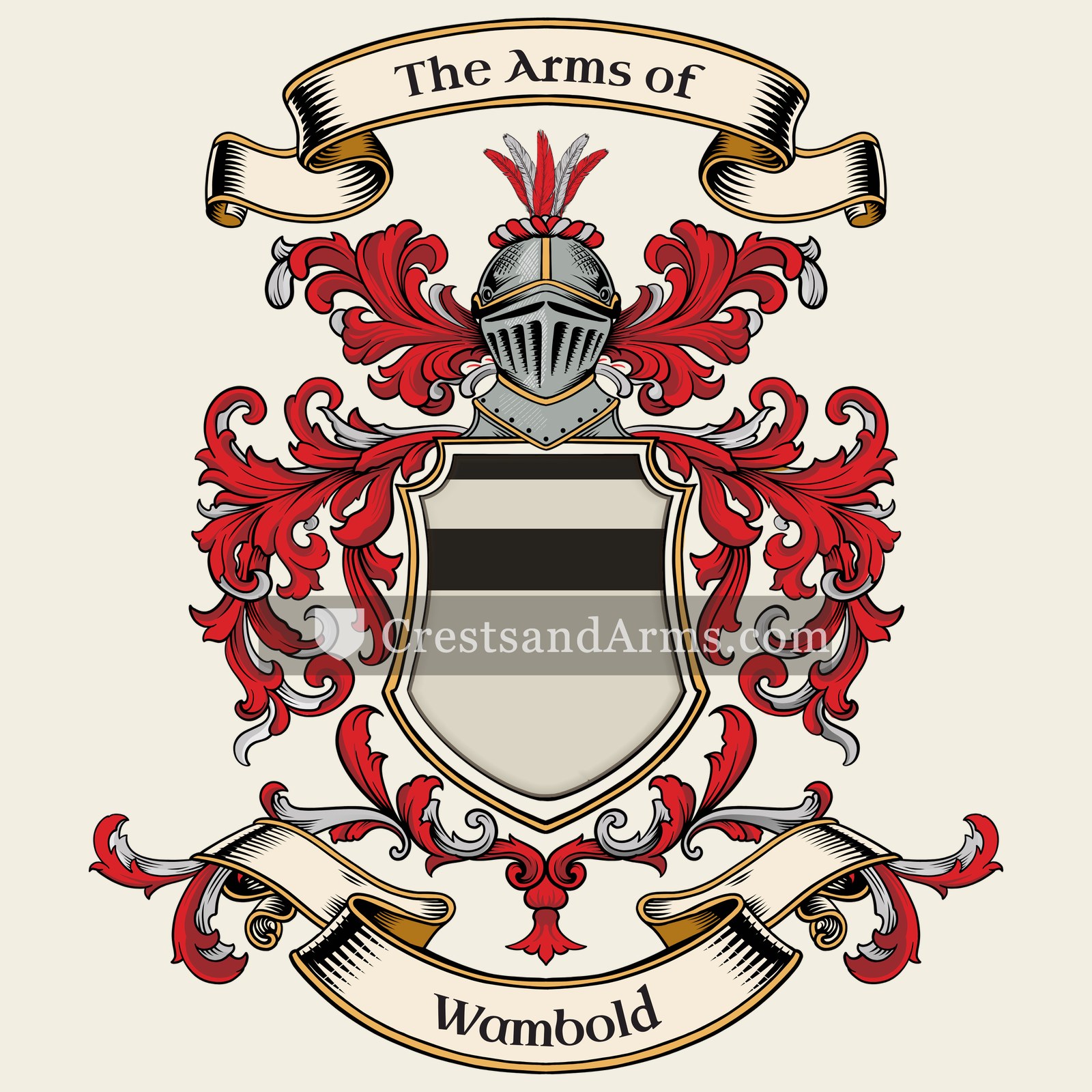 The Wambold coat of arms, drawn from the recorded blazon